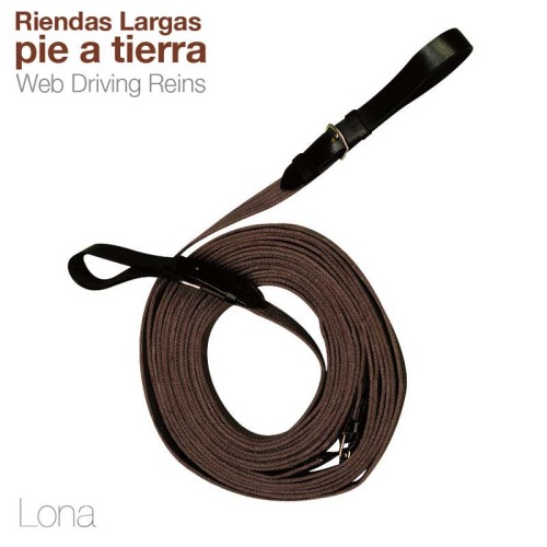 RIENDAS LARGAS LONA PIE A TIERRA MARRÃ“N 9m