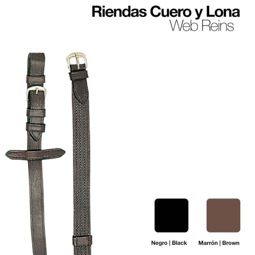 RIENDAS CUERO LONA 1805
