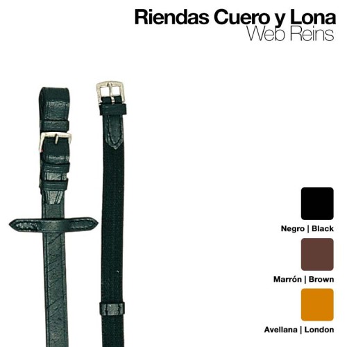 RIENDAS CUERO LONA 301