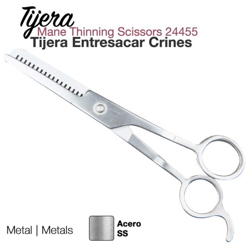 TIJERA ENTRESACAR CRINES INOX 24455