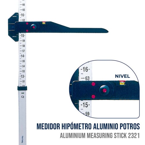 MEDIDOR HIPÃ“METRO ALUMINIO POTROS