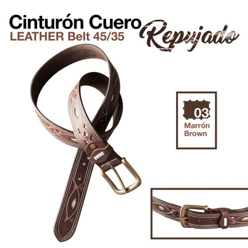 CINTURÃ“N CUERO REPUJADO 45/35