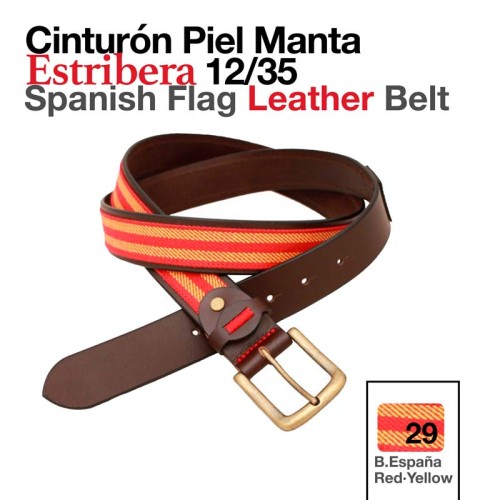 CINTURÃ“N PIEL MANTA ESTRIBERA 12/35 B/ESPAÃ‘A