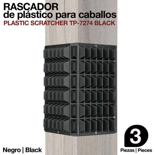RASCADOR PARA CABALLOS PLÃSTICO 3uds