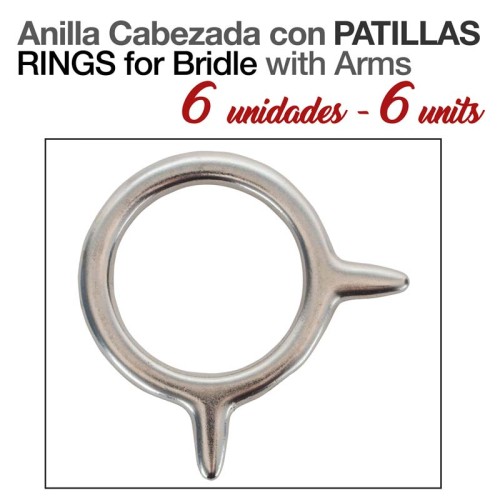 ANILLA CABEZADA CON PATILLAS 6 UNIDADES
