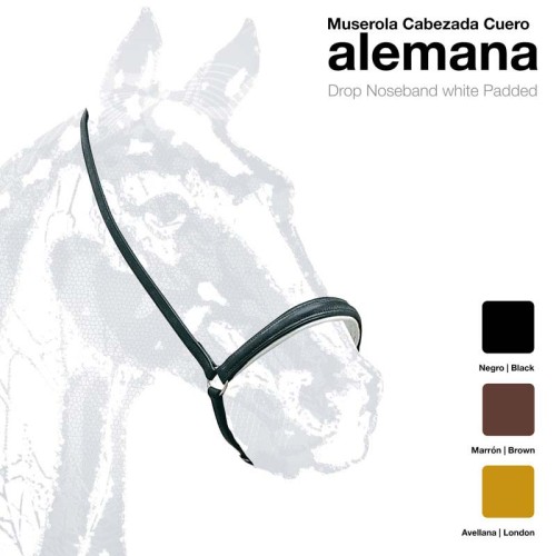 MUSEROLA CABEZADA CUERO ALEMANA