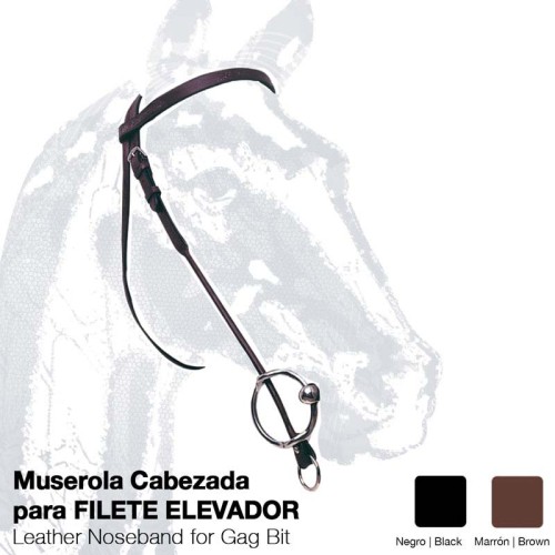 MUSEROLA CABEZADA FILETE ELEVADOR