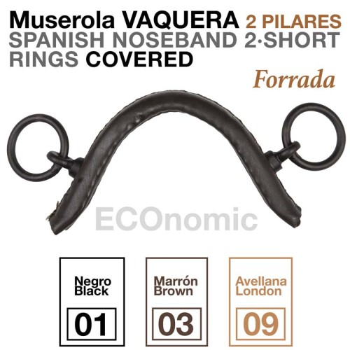 MUSEROLA VAQUERA ECO FORRADA 2 PILARES