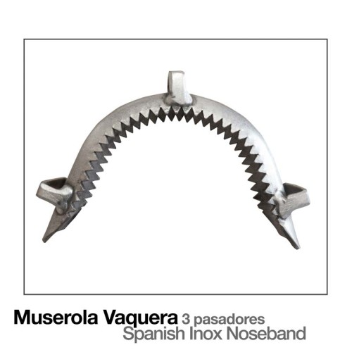 MUSEROLA VAQUERA 3 PASADORES METÃLICOS INOX