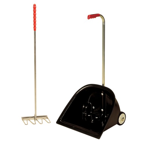 RECOGEDOR CON RASTRILLO CON RUEDAS STUBBS S45805