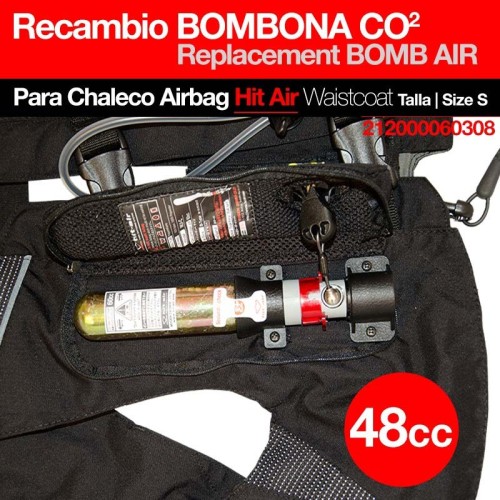 CHALECO AIRBAG HIT AIR BOMBONA 48CC SV2 MOD.antiguo XS-S