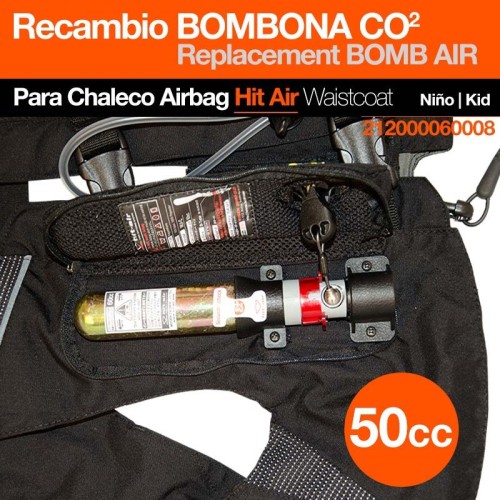 CHALECO AIRBAG HIT AIR BOMBONA 50CC niÃ±o SKV y MLV-CS