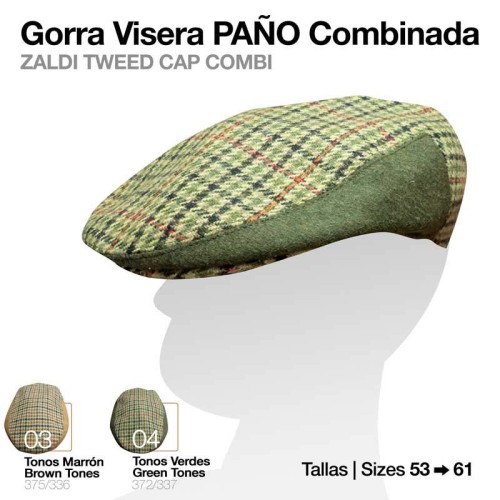 GORRA VISERA PAÃ‘O COMBINADA CUADRO