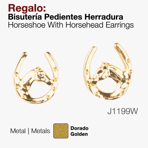 REGALO BISUTERÃ­A PENDIENTES HERRADURA J1199W