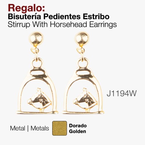 REGALO BISUTERÃ­A PENDIENTES ESTRIBO J1194W