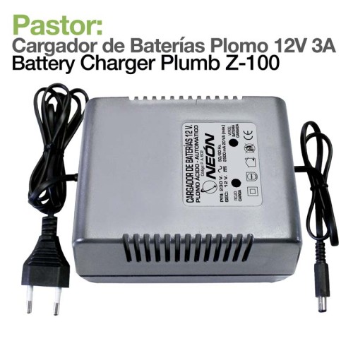 PASTOR: CARGADOR DE BATERÃAS PLOMO Z-100 12V 3A