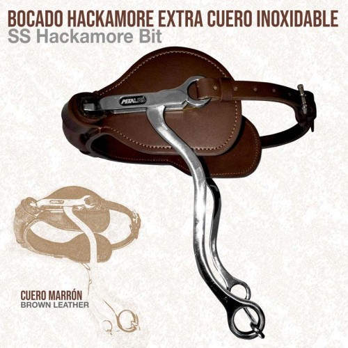 BOCADO HACKAMORE EXTRA CUERO MARRÃ“N INOX 2510021