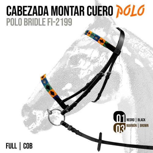CABEZADA MONTAR CUERO POLO FI-2199