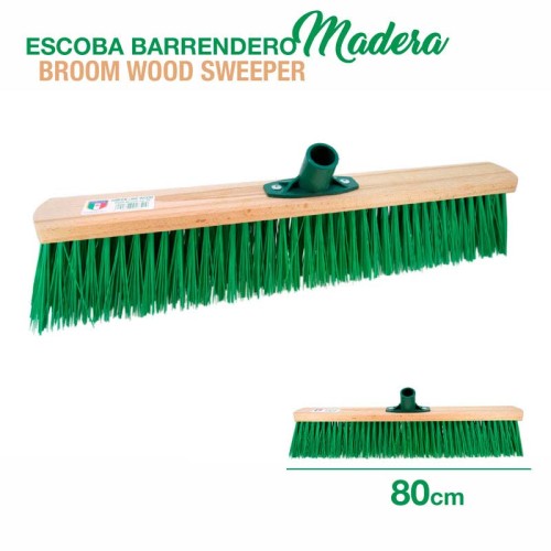 ESCOBA BARRENDERO MADERA 80CM