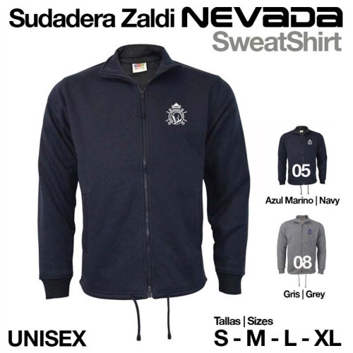 CHAQUETA SUDADERA ZALDI LOGO NEVADA UNISEX