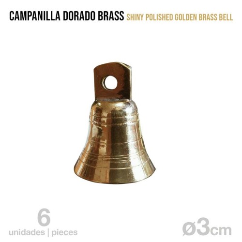 CAMPANILLA DORADO BRASS 6 unidades