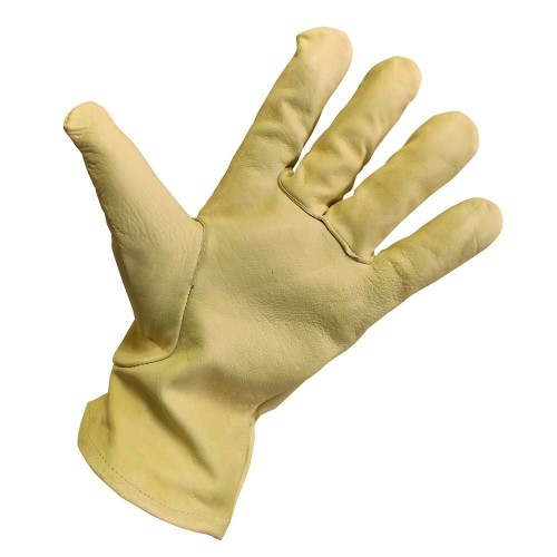 GUANTE CUERO TRABAJO FLOR VACUNO AMARILLO H-406V