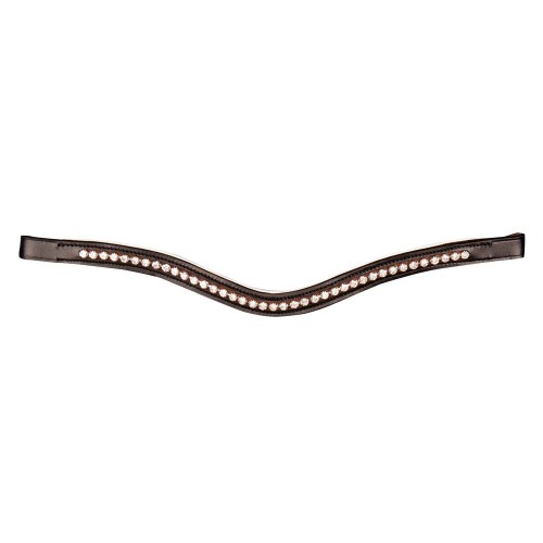 FRONTALERA INGLESA CUERO/CRISTAL