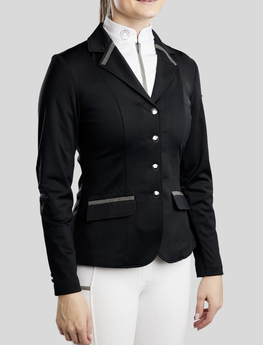 CHAQUETA MOGLORIA GUN METAL CAVIAR TAPE HOUSE MONTAR