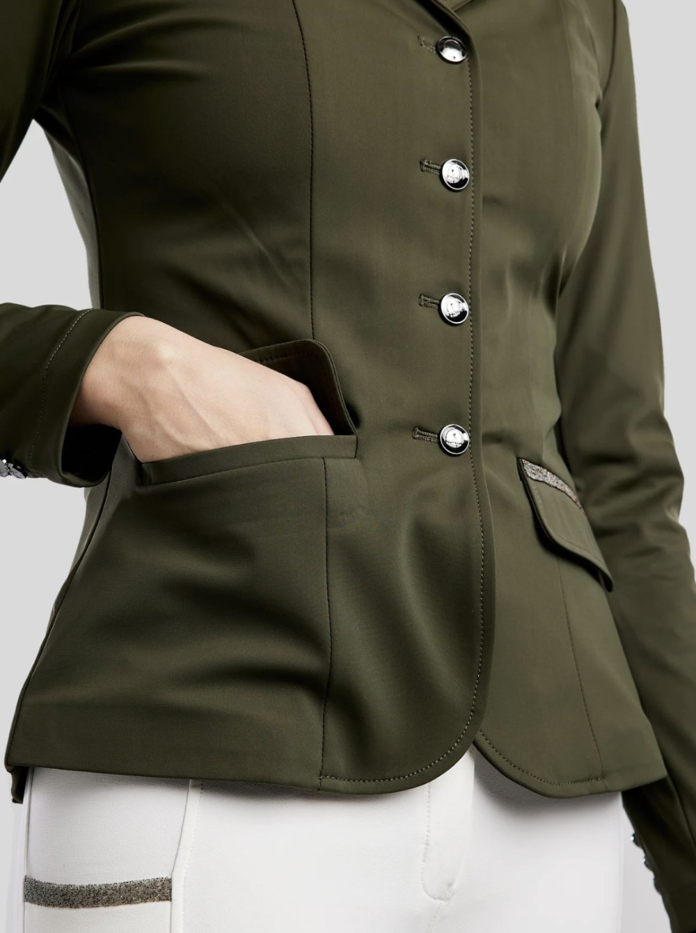 CHAQUETA MOGLORIA GUN METAL CAVIAR TAPE HOUSE MONTAR