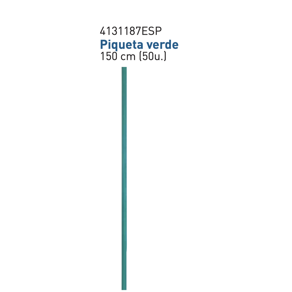 PIQUETA VIDRIO 150CM 12MM (50UD) VERDE DFV