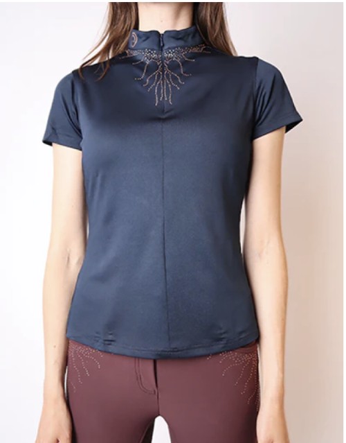 POLO FEMKA ROSEGOLD DARK NAVY MONTAR 2