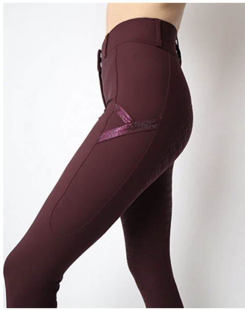 PANTALON REBEL TONE IN TONE CRYSTALS MONTAR 2