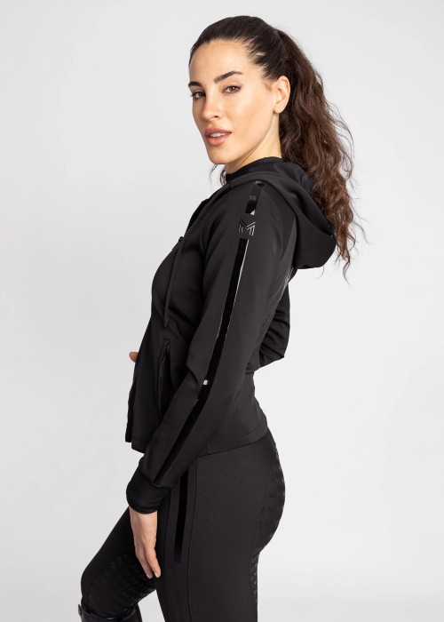 SUDADERA REFLECTION NEGRA CON CREMALLERA MAXIMILIAN