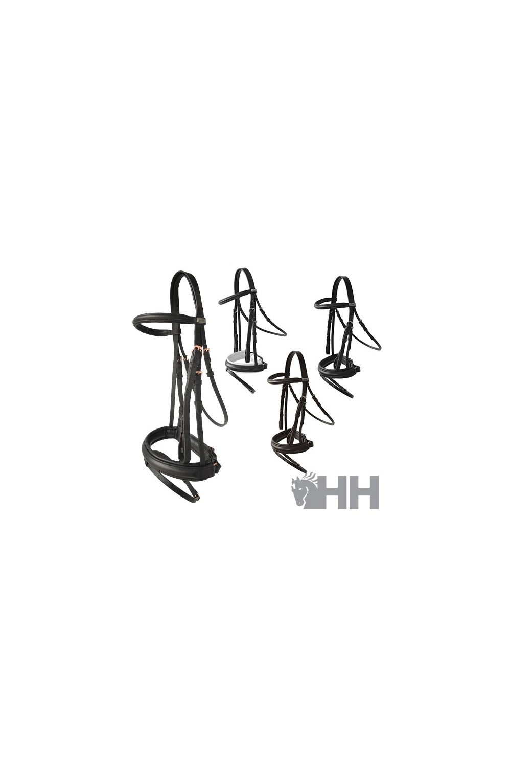 Cabezada inglesa lexhis luna filete con riendas lisas