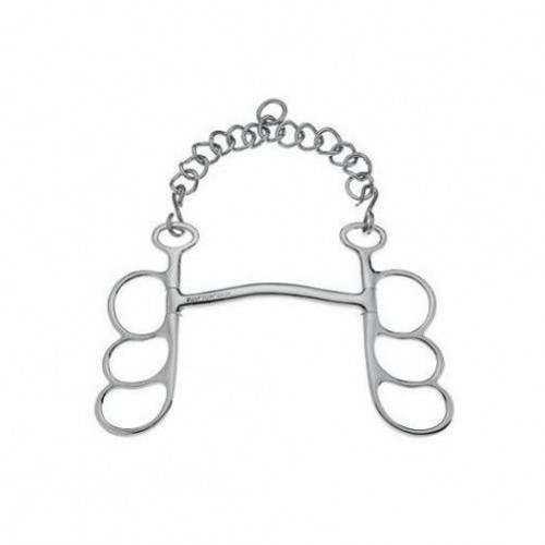 Bocado sefton barcelona 3 anillas con embocadura arco