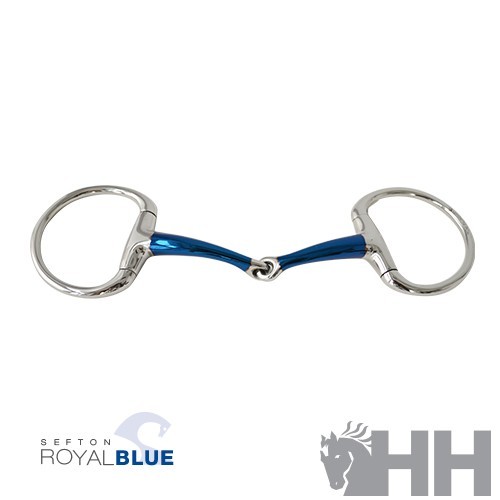 Filete sefton royal blue oliva embocadura partida curva con bloqueo grosor 14 mm