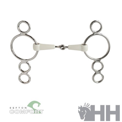 Filete sefton comfort pessoa embocadura partida y cuatro anillas