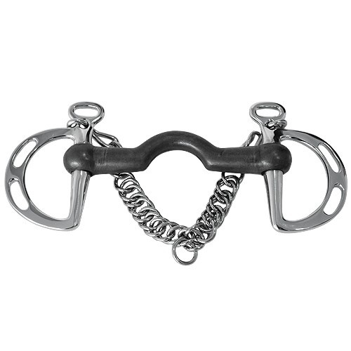 Bocado sefton goyoaga goma puente rígido con pasadores 2