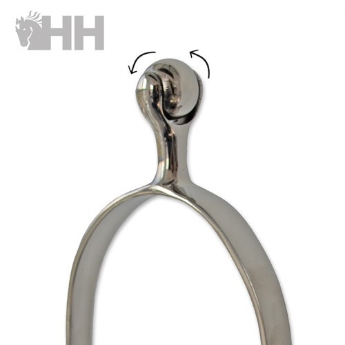 Espuela inglesa sefton hombre punta bola giratoria inoxidable (par) 2