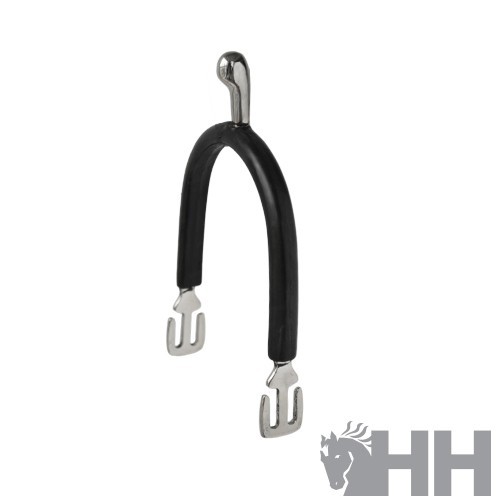 Espuela inglesa sefton unisex punta redonda inoxidable/goma sin ruleta (par)