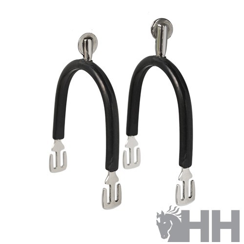 Espuela inglesa sefton unisex punta recta inoxidable/goma con ruleta plana (par)