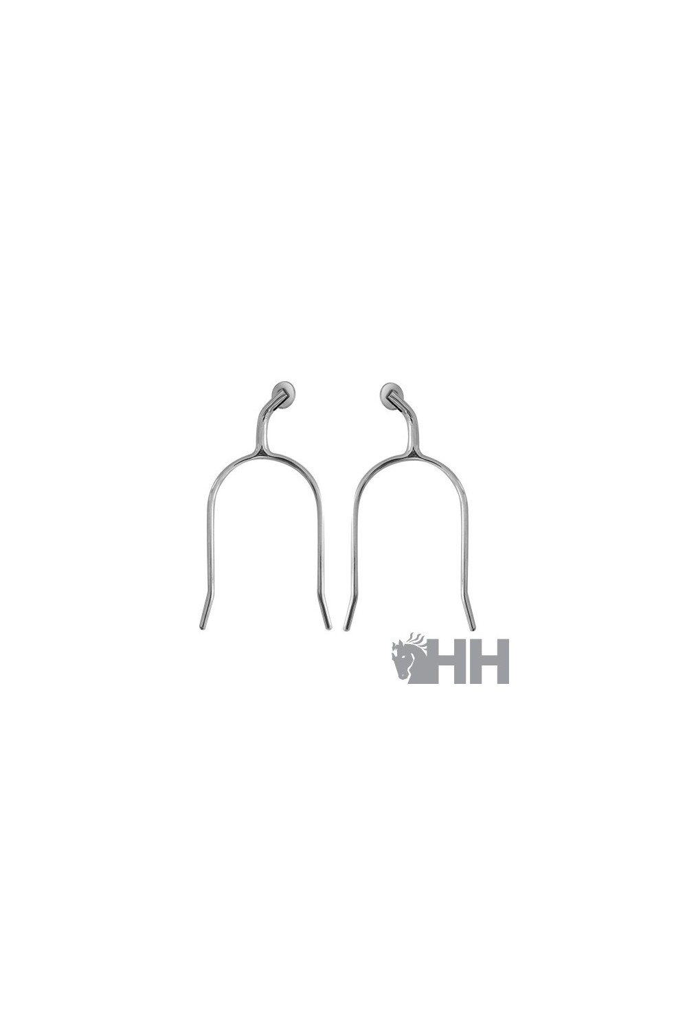 Espuelin sefton inoxidable gallo curvo hacia adentro con ruleta plana (par)