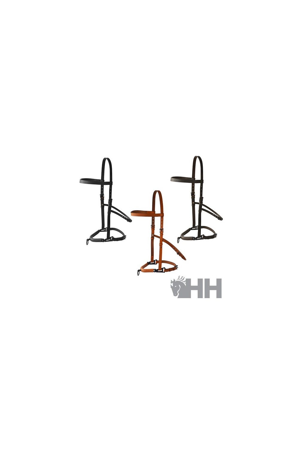 Cabezada serreta vaquera hh cuero ahogadero medio 1 pilar forrada