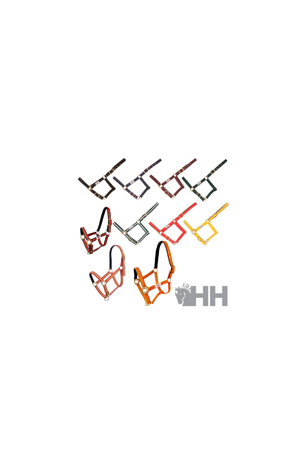 Cabezada cuadra hh nylon doble sin mosqueton