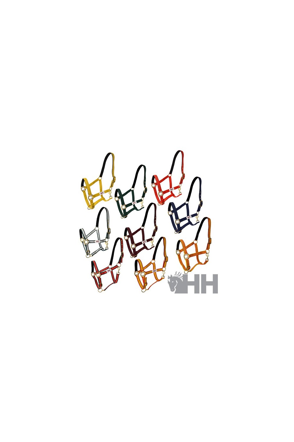 Cabezada cuadra hh nylon doble con mosqueton