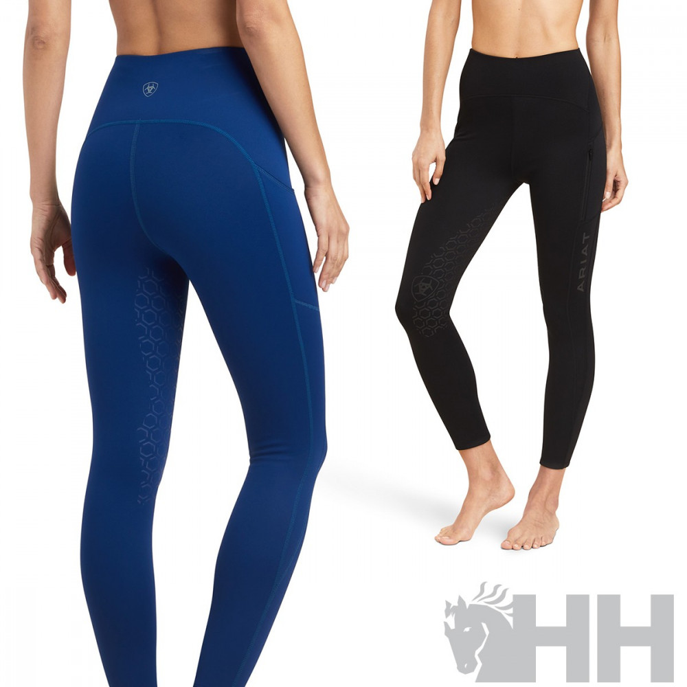 Mallas equitacion ariat venture thermal half grip mujer