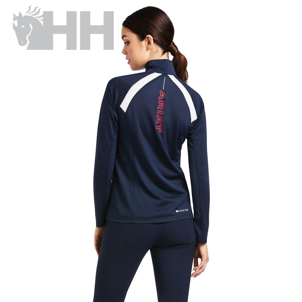 Polo ariat sunstopper 2.0 1/4 zip manga larga mujer