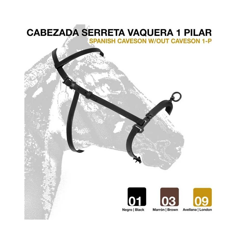 Cabezada serreta vaquera 1-pilar