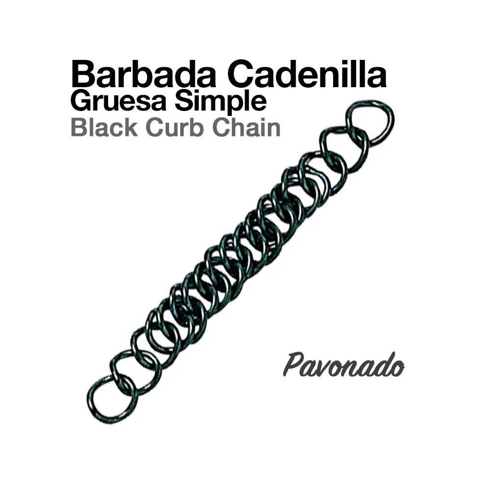 Barbada cadenilla pavonado gruesa simple