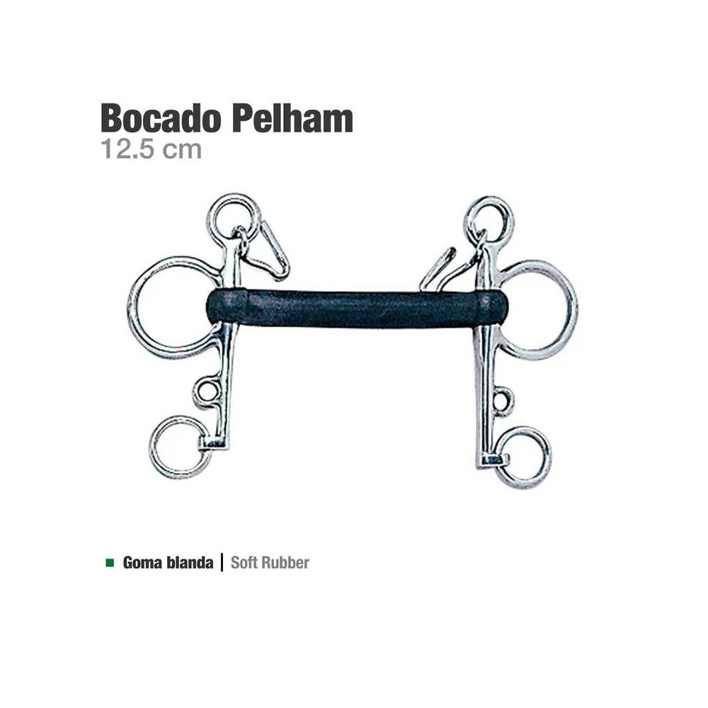 Bocado pelham goma blanda 21251r